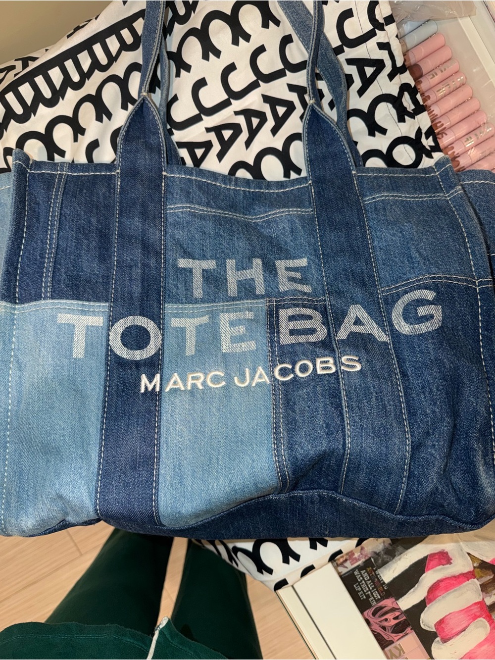 Marc Jacobs Blue Patchwork Denim Tote Bag - Picture 6 of 9